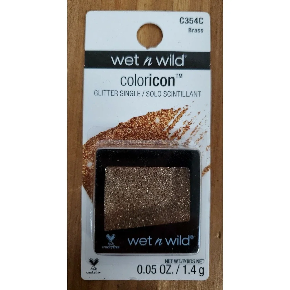 Lot of 2 Wet n Wild BRASS Coloricon Glitter Single Infused with Vitamin E